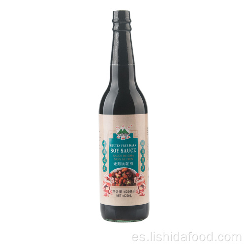 Salsa de soja oscura sin gluten de 625 ml